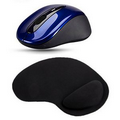 Promotek Wireless Mouse + Wrist Rest Mouse Pad